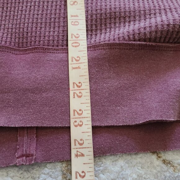 We The Free Buttercup Thermal XS Smokey Wings Mauve Oversized Slouchy Cozy - Picture 9 of 11